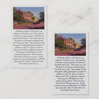 Inspirational Psalm of David Red Blue Yellow Green Business Card