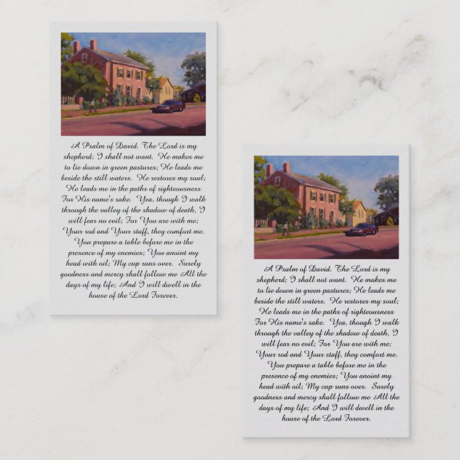 Inspirational Psalm of David Red Blue Yellow Green Business Card (Front/Back)