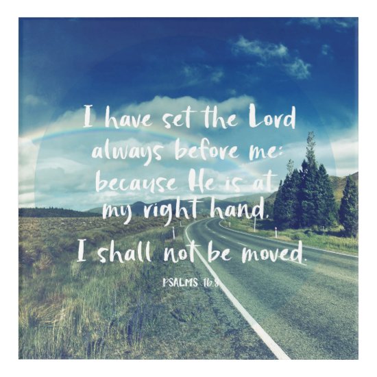 Inspirational Psalms Bible Verse Acrylic Print
