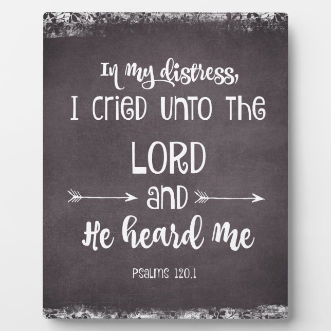 Inspirational Psalms Bible Verse Plaque (Front)