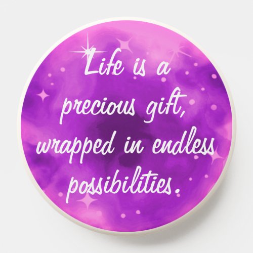 Inspirational Purple Ombre Galaxy Stars Nebula PopSocket