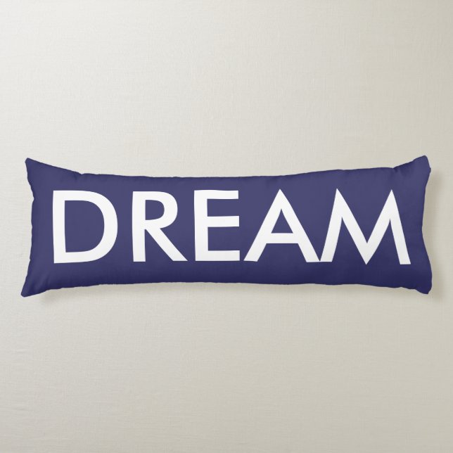 Inspirational Purple White Dream Body Pillow (Front)