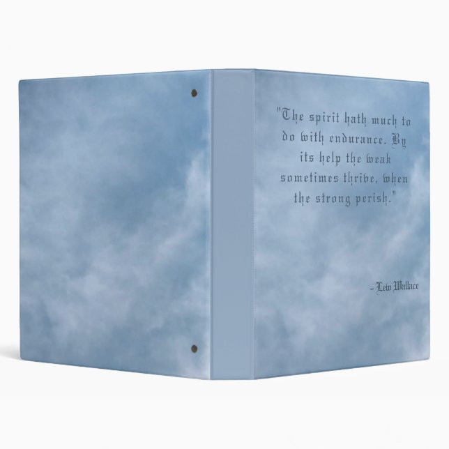Inspirational quote 3-ring binder - Endurance (Background)