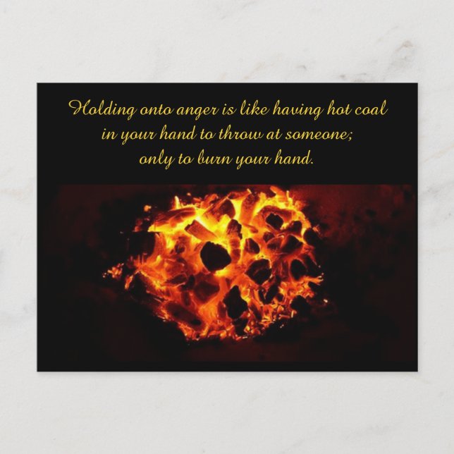 Inspirational Quote About Anger Postcard (Front)