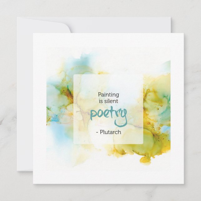 Inspirational Quote about Painting Card (Front)