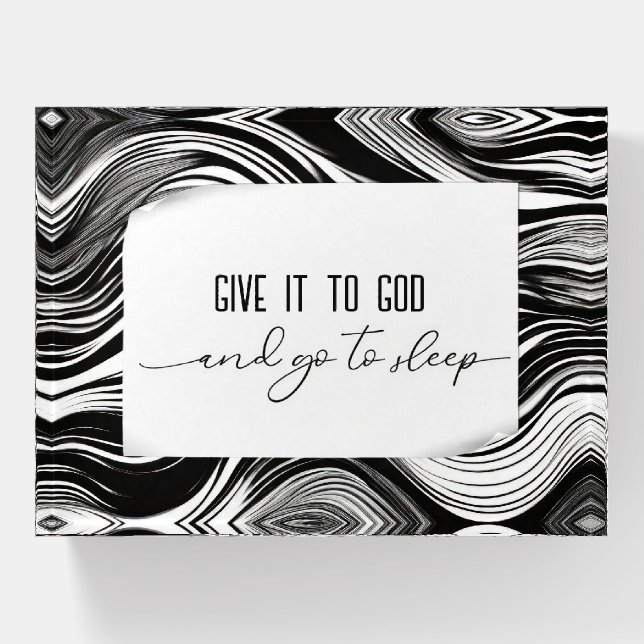 Inspirational Quote Abstract Design Paperweight (Front)