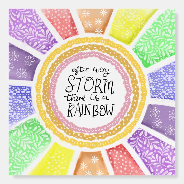 Inspirational Quote – “After Every Storm there is  Foam Board (Front)