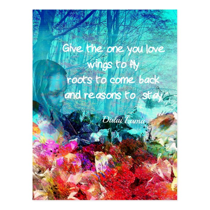 Inspirational quote among corals postcard