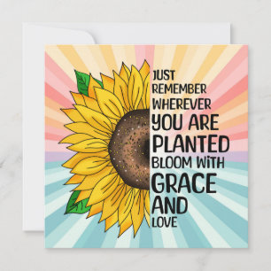 Inspirational Quote and Hand Drawn Sunflower