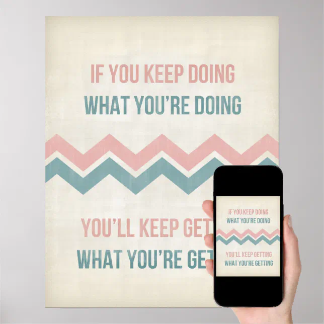 Inspirational quote art typography poster print | Zazzle