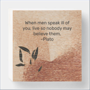 Inspirational Quote Asian Floral Wooden Box Sign