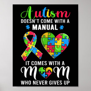 Inspirational Quote Autism Mom Autism Awareness Wo Poster