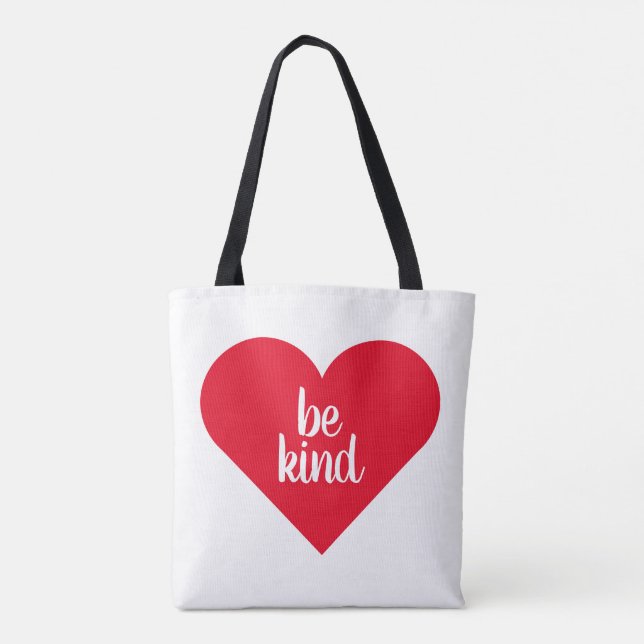 Inspirational Quote Be Kind Tote Bag (Back)