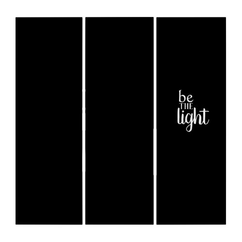 Inspirational Quote Be the Light Triptych