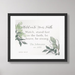 Inspirational Quote & Bible Verse Framed Art