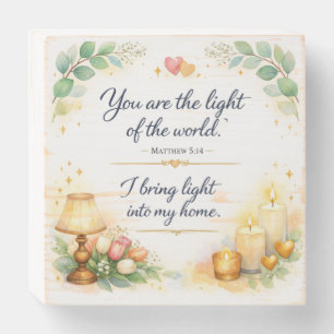 Inspirational Quote Bible Verse Messianic Jewish Wooden Box Sign