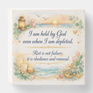 Inspirational Quote Bible Verse Motivation Wooden Box Sign