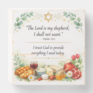 Inspirational Quote Bible Verse Watercolor Modern Wooden Box Sign