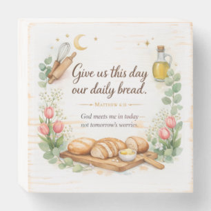 Inspirational Quote Bible Verse Watercolor Modern Wooden Box Sign