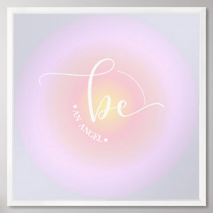 Inspirational Quote Blue Be Inspired By Nature Framed Art