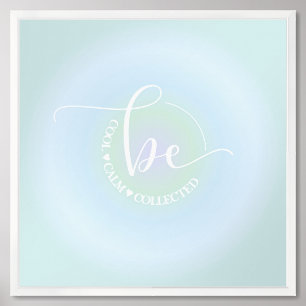 Inspirational Quote Blue Be Inspired By Nature Framed Art