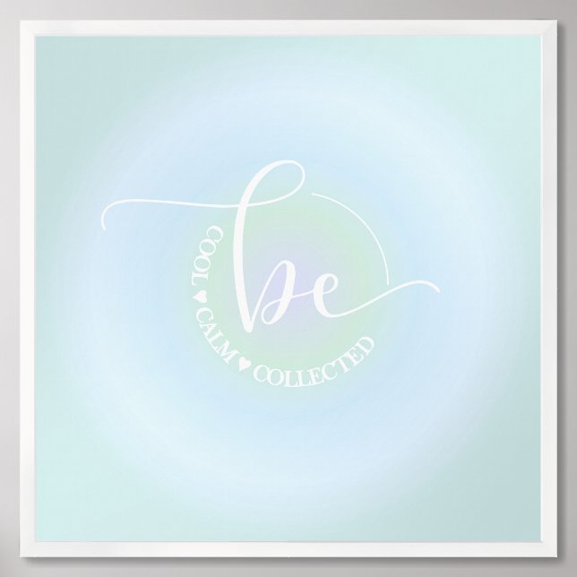 Inspirational Quote Blue Be Inspired By Nature Framed Art (Framed Front)