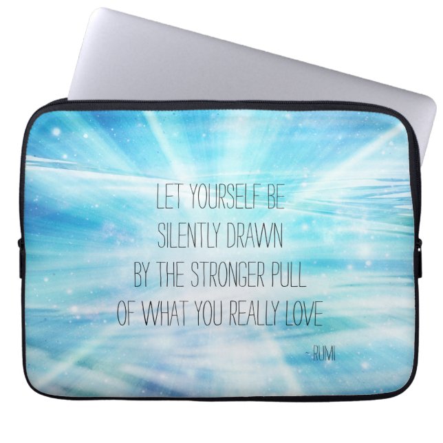 Inspirational Quote Blue Light Universe Laptop Sleeve (Front)