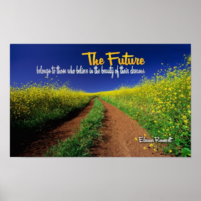 Inspirational Quote by Eleanor Roosevelt Poster (Front)