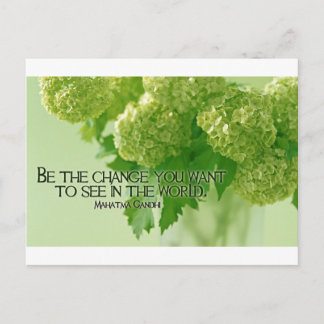 Inspirational Quote by Ghandi -- Change Postcard