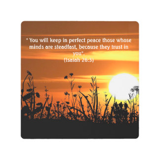 Inspirational Quote By (Isaiah 26:3) Metal Print