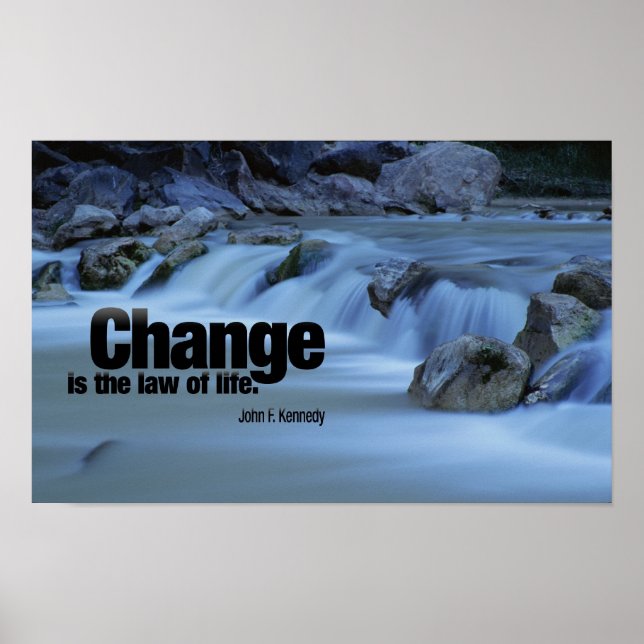 Inspirational Quote by John F. Kennedy Poster (Front)
