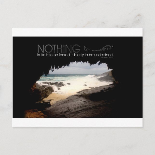 Inspirational Quote by Marie Curie Postcard (Front)