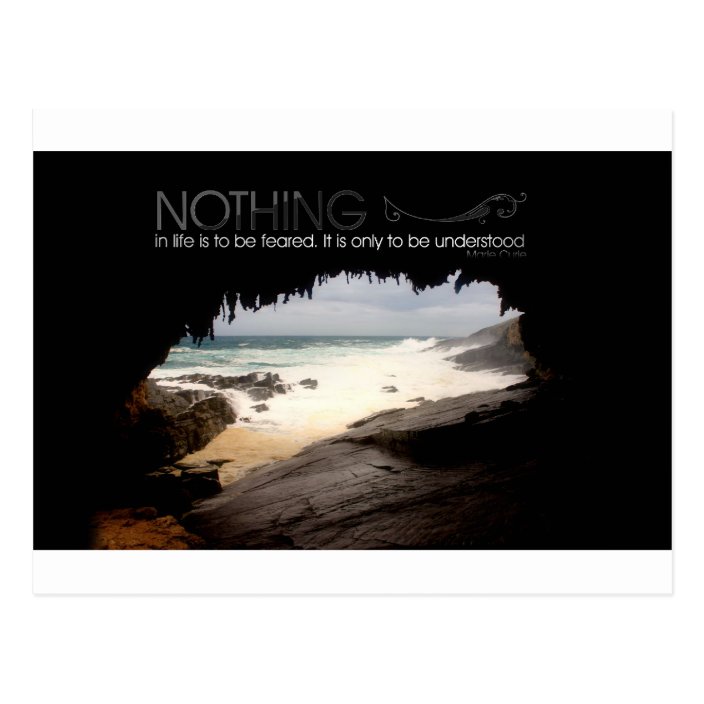 Inspirational Quote by Marie Curie Postcard | Zazzle.com