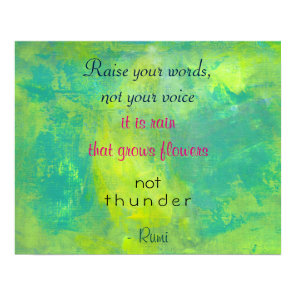 Inspirational Quote by Rumi on Kindness Poster