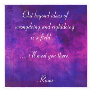 Inspirational Quote by Rumi Poster