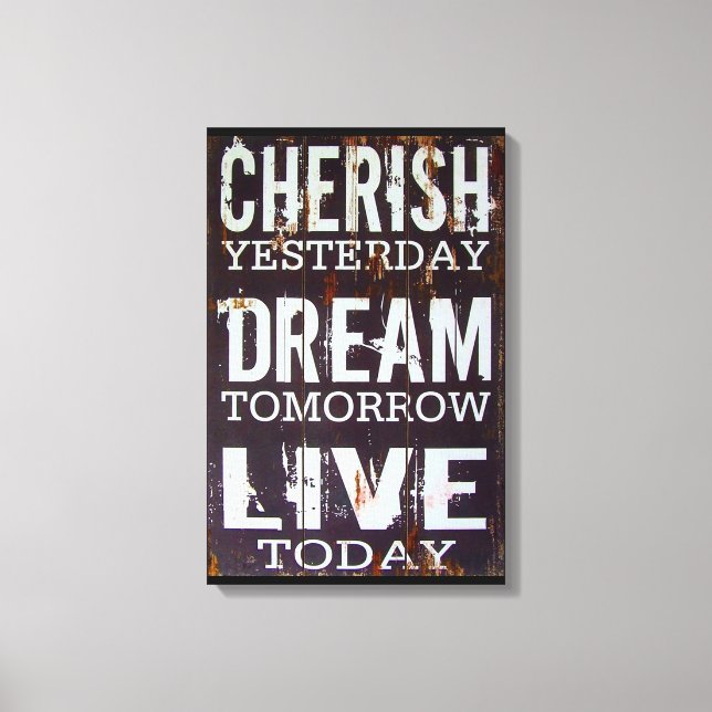 Inspirational Quote Canvas Print (Front)