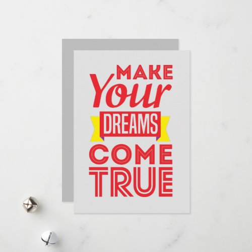 Inspirational Quote Card Dream Big Achieve Big Holiday Card