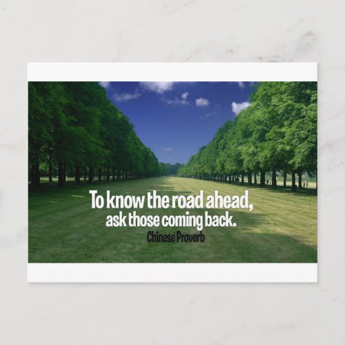 Inspirational Quote __ Chinese Proverb Postcard