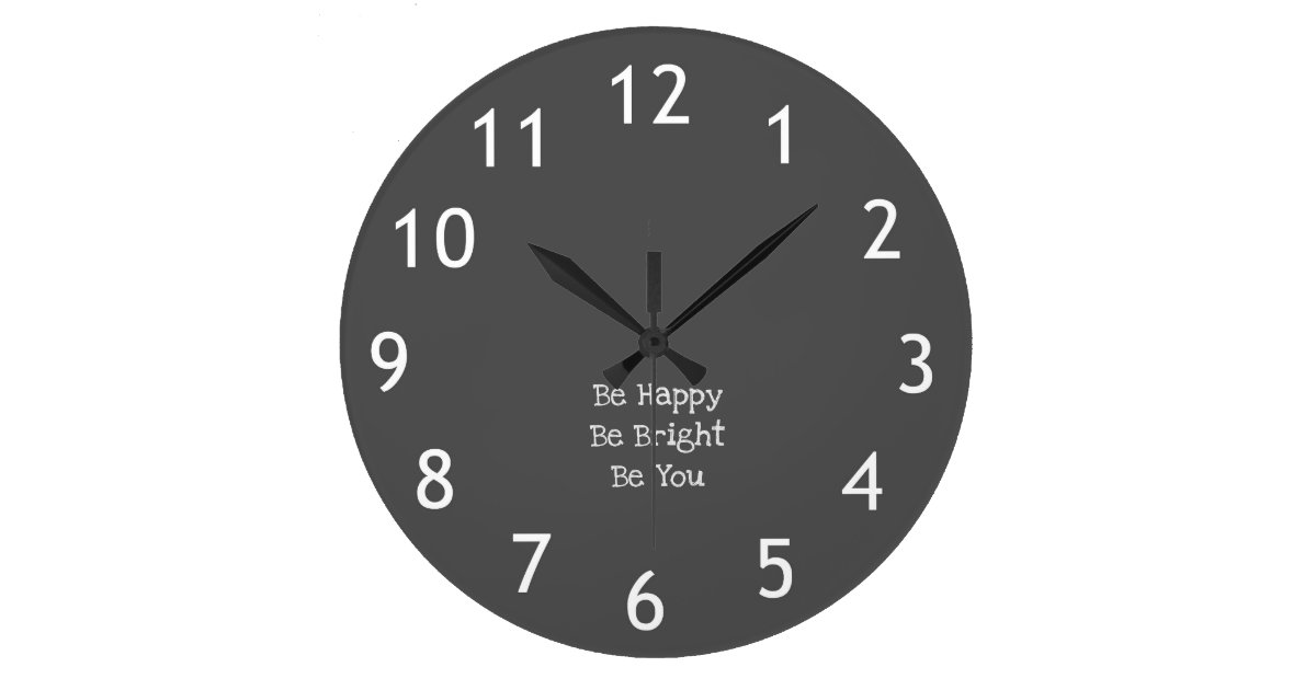 Inspirational quote clock
