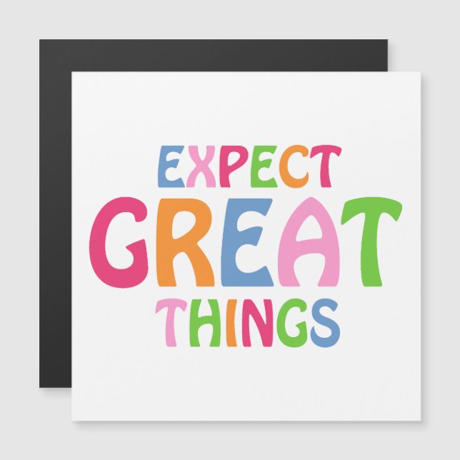 Inspirational Quote Colorful Cute Magnetic Card (Front/Back)