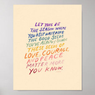 Inspirational quote, colorful poster