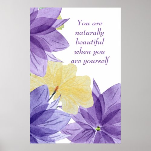 Inspirational Quote Confident Positive Affirmation Poster