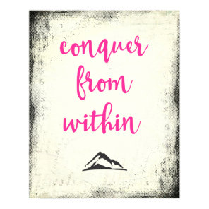 Inspirational Quote Conquer from Within Typography Poster