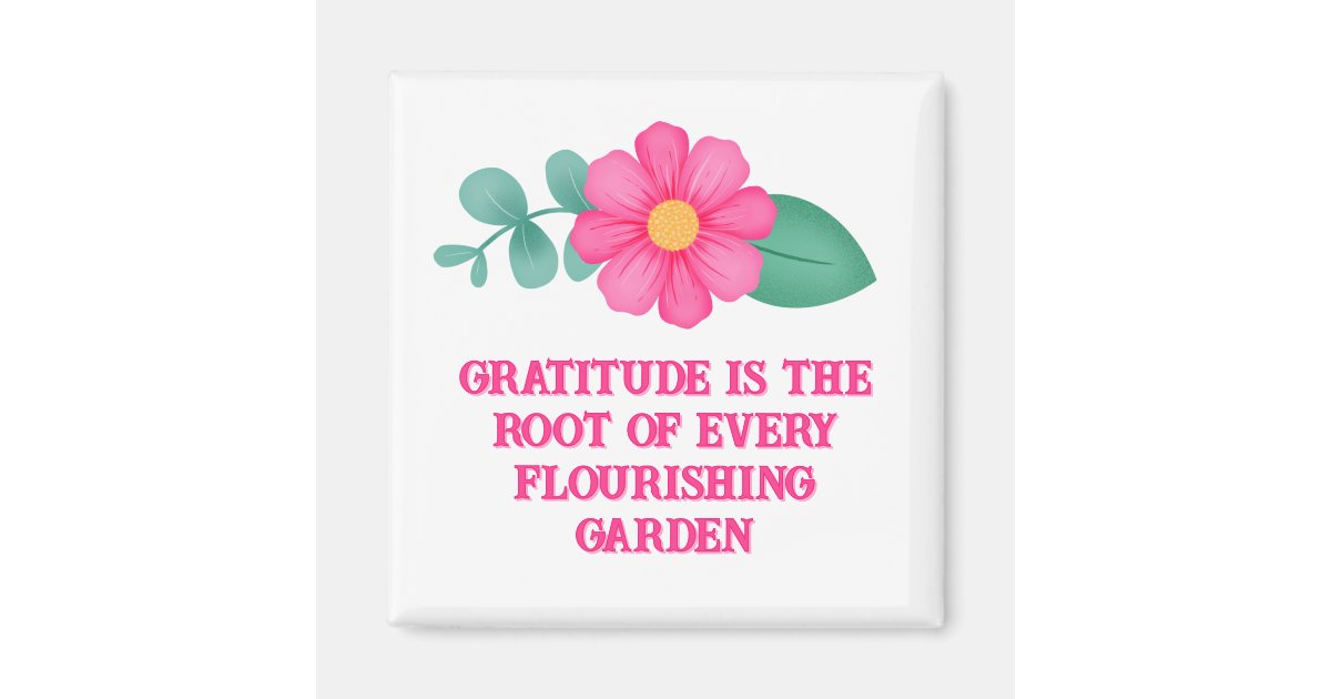 Inspirational Quote Create Your Own Pink Floral Magnet | Zazzle