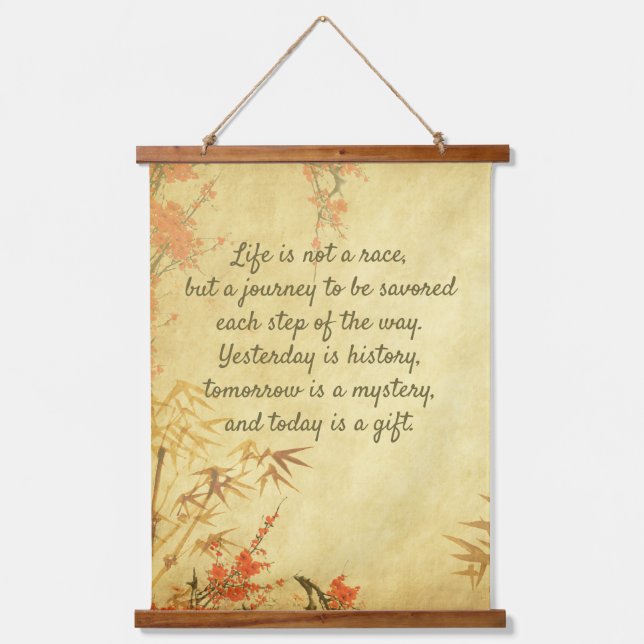 Inspirational Quote, Custom 26"x36" Vertical Panel Hanging Tapestry (Front)