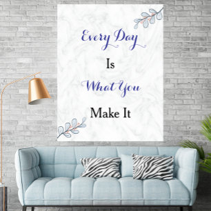 Inspirational Quote Custom Modern Script Faux Canvas Print