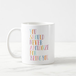 Inspirational Quote   Cute Colorful Typography Coffee Mug