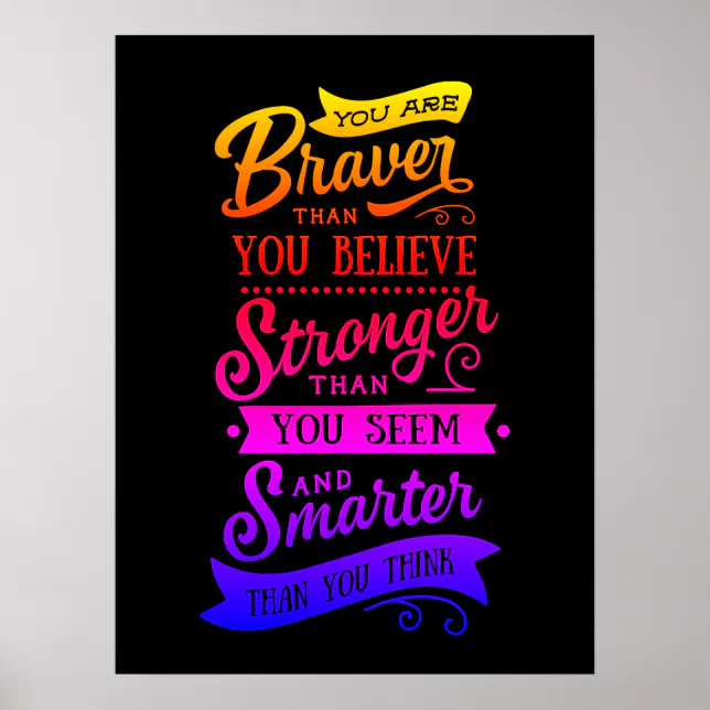 Inspirational Quote Encouragement Accessories Art Poster | Zazzle