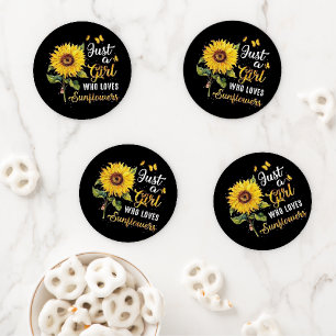 Inspirational Quote Featuring Sunflowers Coaster Set