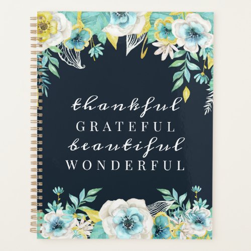 Inspirational Quote Floral Watercolor Planner